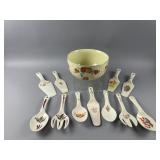 Vtg Hallï¿½s Kitchenware Mixing Bowl & More