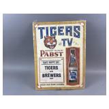 Vtg Pabst Blue Detroit Tigers Stand Up Calender