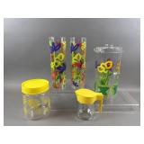 90ï¿½s Dayton Hudson Floral Pitcher & Cup Set & More
