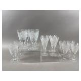 Vintage Fine Cut Crystal Wine Glasses