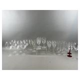 Lot Of Vtg Crystal Wine Glasses, Goblets & More