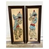 Mid Century Paper Mï¿½chï¿½ Wall Art Pair
