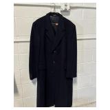 Long Black Cashmere Trench Coat