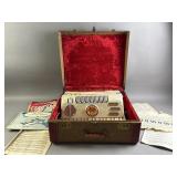 Vtg Lira Accordion W/ Music Sheets