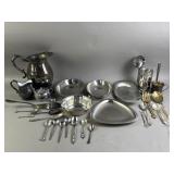 Vtg Silver Plated Dishware & Flatware