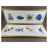 2 Framed Watercolors of Tropical Fish