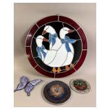 Vintage Window Hanging Stained Glass Lot