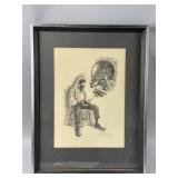 Framed/Signed/# "Satchmo" Etching by Banse
