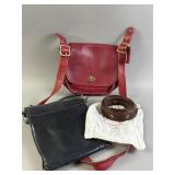 2 Vintage Coach Leather Crossbody Purses & More
