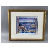 Framed/Signed/# Seriolithograph by J-C Picot
