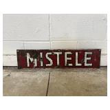 Small Vintage Mistele Coal & Oil Porcelain Sign