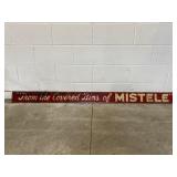 Large Vintage Mistele Coal & Oil Metal Sign