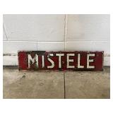 Small Vintage Mistele Coal & Oil Porcelain Sign