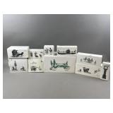 Dept 56. Village Bridge & Accessories W/ Boxes