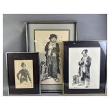 3 Signed Framed Clown Prints