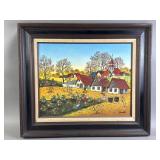 Original Signed Folk Art Painting on Canvas