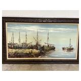 Framed Oil Painting on Canvas