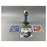 Vintage Swedish Ceramic Lady Figurine & More