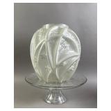 Glass Cake Stand & Decorative Vase