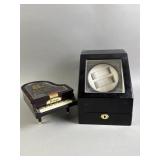 Rotating Watch Display Case & Piano Music Box