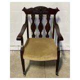 Victorian-style Armchair on Casters