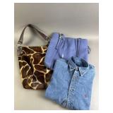Vtg Polo Ralph Lauren Denim Shirt & Purses