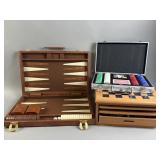 Wooden Game Board Sets & Poker Chip Case