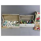 Vtg Japanese Putz Cardboard Village & More