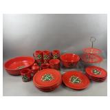 Vtg Waechtersbach Christmas Kitchen Glass Set