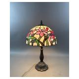Vintage Tiffany Style Stained Glass Table Lamp