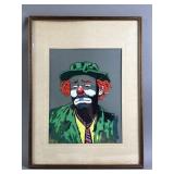 Framed Print of Emmett Kelly Signed John Peers
