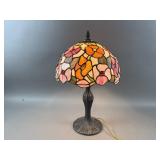 Vintage Tiffany Style Stained Glass Lamp
