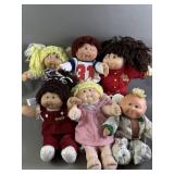 6 Vtg Cabbage Patch Dolls Lot