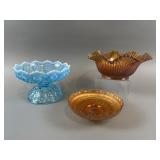 Fenton Glass Marigold Carnival, Blue Hobnail, More