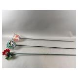Zorza Glass Hand Blown Garden Flower Stakes