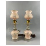 1930s Levitron Hurricane Style Boudoir Lamps