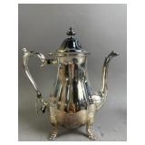 Vtg International Silverplated Chippendale Tea Pot