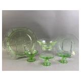 Vintage Uranium Vaseline Glassware Lot