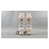 1930s Levitron Hurricane Style Boudoir Lamps