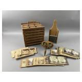 Vtg Ridgecrest Farms Wooden Egg Carrier & More