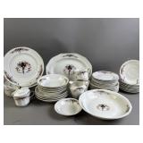 Vtg Bird/Floral Fine China Set
