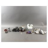 Various Ceramic Figurines, Music Box & More
