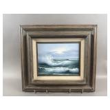 Framed/Signed Hand Painted Ocean Painting