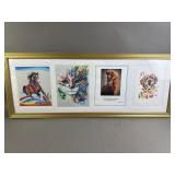 Framed 4 Animal Prints
