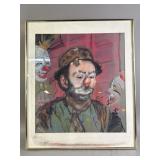 Signed/Framed Joan Gatchell Clown Print