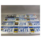 Lot of Michigan Licenses Plate
