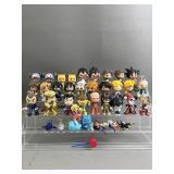 Miniature Superhero Figures & More w/Display Stand