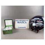 Vintage First Aid Kid, Decorative Sign & More