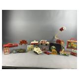 Vtg Toy Lot - Fisher-Price Jeep/Camper & More