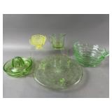 Green & Yellow Uranium Glass Collection
